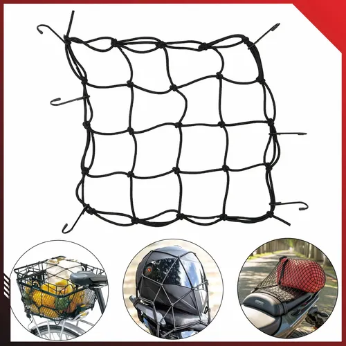Korbnetz Gepäcknetz Helmnetz 25x25 cm Fahrrad Auto Motorrad Multi Transportnetz