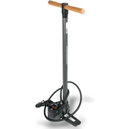 SKS Germany RENNKOMPRESSOR NXT DIGI Standpumpe - Hochwertige Luftpumpe für alle Ventilarten mit LED-Digitalmanometer, max. Druck 16 bar, ideal für präzises Aufpumpen und langlebige Qualität