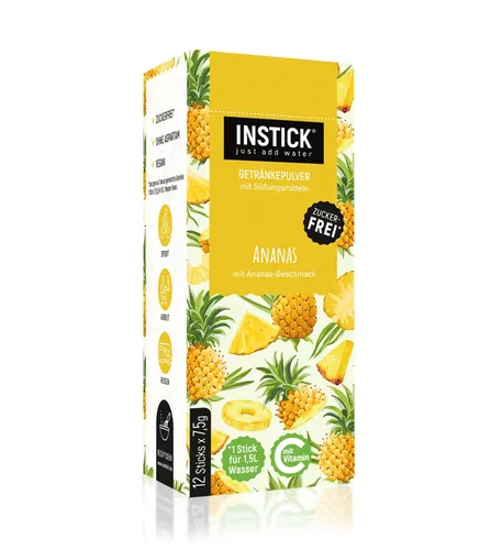 INSTICK Ananas für 12 x 1,5 L zuckerfreies Getränk von INSTICK