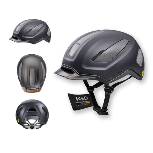 KED Youth Adult Reach Dt-1 Fahrradhelm, Black Matt, L (58-62 cm)