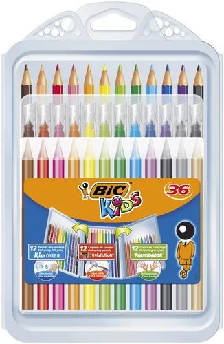BIC Kids Kid Couleur+Evolution+Plastidecor Set 36 Stück