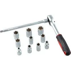 Stein Steckschlüsselsatz 12 Stücke Silber  Silber One Size