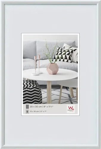 Walther Design Bilderrahmen Weiss 50 x 70 cm Galeria - Kamera & Foto, eleganter Kunststoffrahmen mit 12 mm halbrundem Profil und vielseitigen Aufhängemöglichkeiten für Hoch- und Querformat.