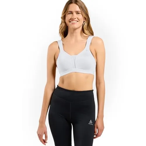 Odlo Padded High Sport-BH für Frauen - Weiß - 105A - Laufbekleidung für intensive Aktivitäten, bietet sicheren Halt bei Crossfit, Intensivtraining und Kampfsportarten.