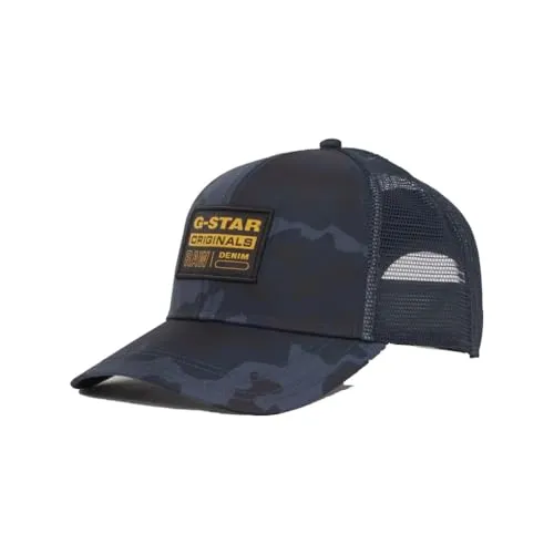 G-STAR Men's Embro Trucker Baseball Cap - India Ink Forest Camo - Stylische Baseball Cap für Herren mit verstellbarem Riemen und belüfteten Ösen für optimalen Tragekomfort. Perfekt für lässige Outfits und Outdoor-Aktivitäten.