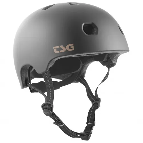 TSG Erwachsene Meta Solid Color Halbschalenhelm, Satin Black, L/X - Fahrradhelm mit In-Mold Konstruktion, austauschbaren Pads in 2 Größen und reflektierenden Gurten für maximale Sicherheit und Komfort.