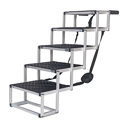 Klappbare Haustiertreppe mit 5 Stufen für Hunde