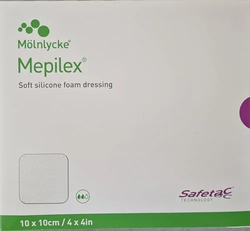 MEPILEX 10x10 cm Schaumverband - Erste-Hilfe-Heftpflaster & Verbandsmaterial, hautfreundlicher Schaumverband für schmerzlindernende Wundversorgung und optimalen Schutz.