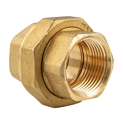 tecuro Verschraubung 1 Zoll IG/IG - konisch dichtend - Messing blank CW617N