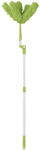CLEANmaxx Flexibler Staubwedel Staubwischer mit 5 biegbaren Armen limegreen/weiß