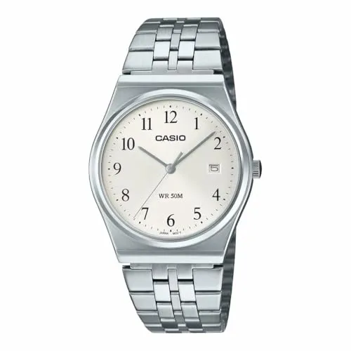 Casio Watch MTP-B145D-7BVEF - Elegante Armbanduhr für Herren mit Kalenderfunktion, hochwertigem Edelstahlband und 5 bar wasserdicht. Perfekt als Geschenk in schöner Geschenkbox, inklusive 2 Jahre Garantie.