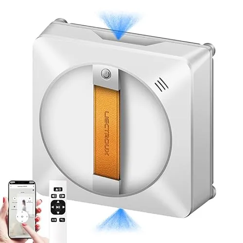 LIECTROUX Fensterwischroboter YW710, 2-Wege-Wassersprüher, bürstenloser Motor, App-Steuerung für Glas, Fenstern, Fliesen, Glasböden und schwer erreichbaren Stellen, Sicherheit und Fallschutz
