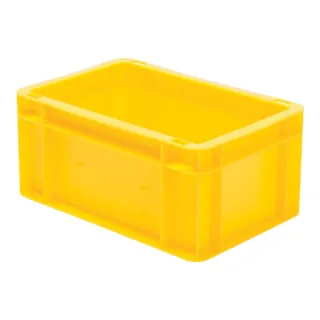 LA-KA-PE Transport-Stapelkasten B300xT200xH145 mm gelb, geschlossen ohne Griffloch
