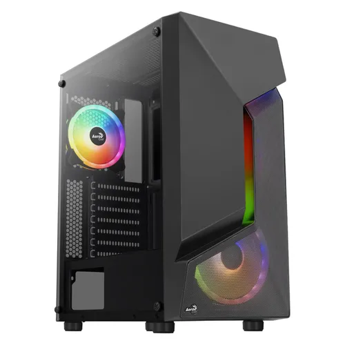 AeroCool Scape-G-BK-v2 Midi-Tower, Tempered Glass, FRGB (ATX, mATX, Mini-ITX) (ACCM-PV36033.11)