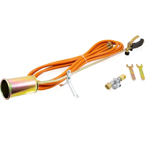 Gasbrenner Set 58KW mit Druckminderer - Unkrautvernichter für den Außenbereich, stufenlose Regelung bis 4 Bar für präzise Anwendung und geruchsfreies Arbeiten.