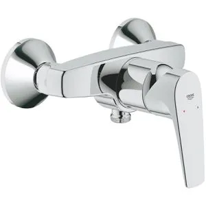 Grohe BauFlow Brausearmatur 23755000 - Chrom, DN 15 - Duscharmatur mit einstellbarer Mengenbegrenzung und GROHE StarLight Oberfläche. Ideal für Wandmontage, sorgt für Sicherheit dank integrierter Rückflussverhinderung.