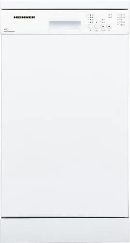 HEINNER HDW‑FS4505WE++ Freistehender Geschirrspüler – 10 Maßgedecke, 5 Programme, Aquastop, Half‑Load, Elektronische Steuerung, Weiß, 5 Jahre Garantie