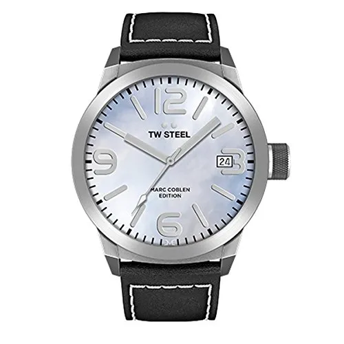 TW Steel Herren Armbanduhr Marc Coblen Edition TWMC23 - Armbanduhren für Herren, mit echtem Lederarmband und 50 m wasserdicht. Stilvolle analoge Anzeige und Datumsfunktion machen diese Uhr zum perfekten Begleiter.