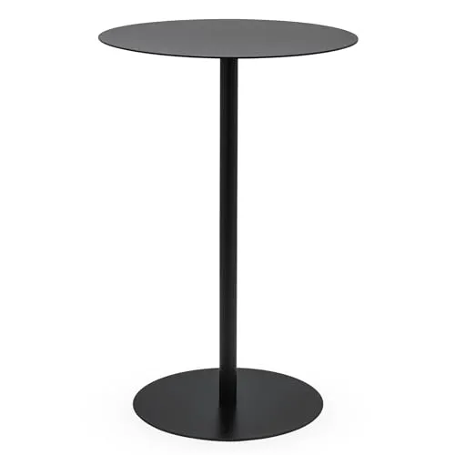 Metall Beistelltisch rund schwarz matt - Ø 35 cm - Beistelltisch fürs Wohnzimmer im modernen Stehtisch Design, vielseitig einsetzbar und stabil mit großem Standfuß. Ideal als Couchtisch oder Dekotisch.