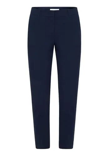 Betty & Co Anzughose mit Taschen - Stoffhosen für Damen, elegante 7/8-Anzughose in Dunkelblau mit praktischen Eingrifftaschen und bequemem, atmungsaktivem Material für ein angenehmes Tragegefühl.