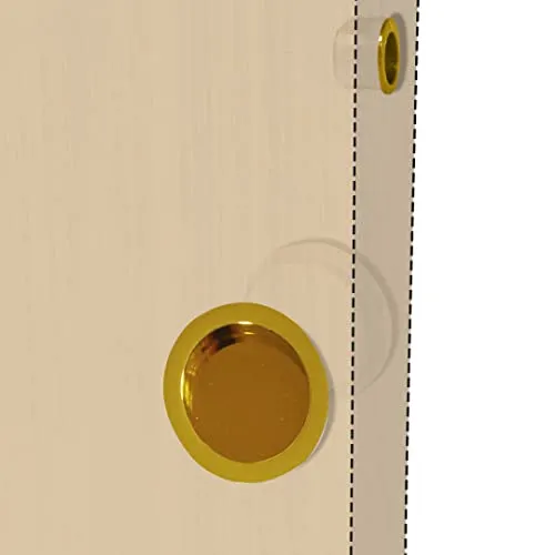 BricoShopping Türgriff-Set für Innentüren aus Holz Schiebetür Set ohne Einsteckschloss Haken und Ratsche Blindknarre Runddüse Gold (Rund S/Schloss, Gold)