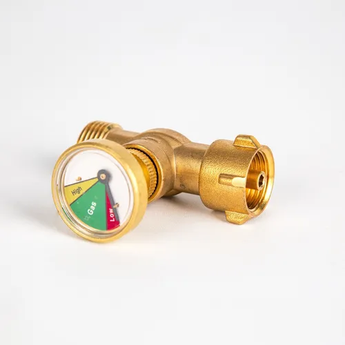 Gazcamp Notschlussarmatur für KLF Propangasflaschen mit Druckanzeige