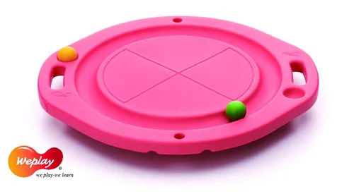 Weplay KP0002 Balance Brett Kreisbahn rot - Sonstige Sportspiele mit einzigartigem Kreisbahn-Design, ideal für Kleinkinder ab 3 Jahren. Fördert die Koordination und macht das Balancieren zu einem sicheren und lustigen Erlebnis.