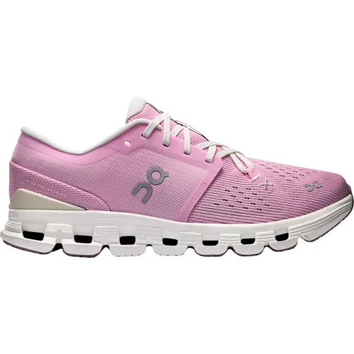 On Cloud X 4 Laufschuhe Damen - Leichte Allround-Laufschuhe in petal-sand, Größe 40 1/2 - Laufschuhe für Damen mit atmungsaktivem Mesh-Obermaterial und CloudTec-Dämpfung, ideal für Normalpronierer und perfekt für jeden Lauf.