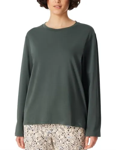Schiesser Damen Schlafshirt Langarm Baumwolle - Mix + Relax - Bequemes und stilvolles Schlafshirt aus hochwertiger Baumwolle, ideal für entspannte Nächte. Perfekt für jeden Tag und vielseitig kombinierbar.