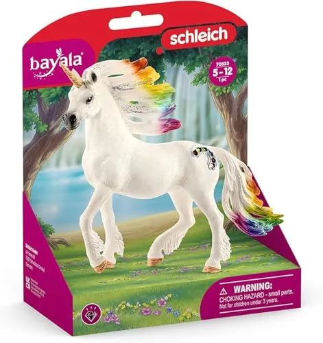 SCHLEICH BAYALA | Regenbogeneinhorn Hengst 70523 | detailgetreue Sammelfigur | tolles Geschenk für Mädchen und Jungen | Spielfigur ab 5 Jahren | 15 x 9 x 18 cm | exklusiv bei Amazon