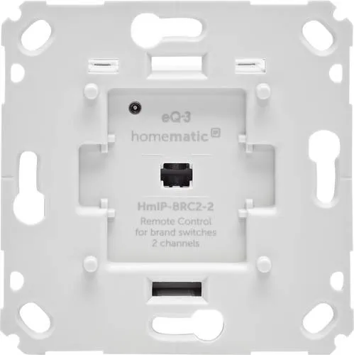 Homematic IP 2-Fach Smart Home Wandtaster für Markenschalter - Zwei individuell konfigurierbare Tasten zur einfachen Steuerung von Geräten und Szenarien. Schnelle Montage in Standard-Unterputzdosen mit integriertem Steckverbinder. Ideal für die Integration in bestehende Schalterserien.