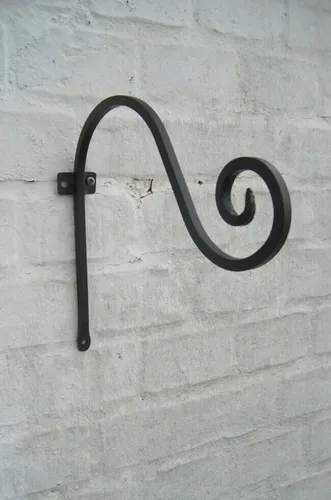 Landhaus-Blumenhaken, Laternenhaken, Wandhaken,  Eisenhaken, massiv
