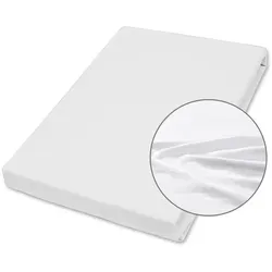 Traumhaft gut schlafen Jersey-Elasthan Spannbetttuch - Bettlaken in verschiedenen Farben & Größen, atmungsaktiv und formstabil für optimalen Schlafkomfort – ideal für Matratzen bis 26 cm Höhe.