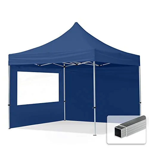 TOOLPORT Faltpavillon 3x3m mit Seitenteilen in blau von Toolport