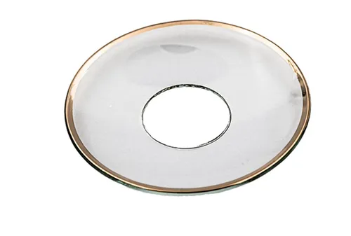 Glas-Kerzenmanschette Goldrand (Bobeche