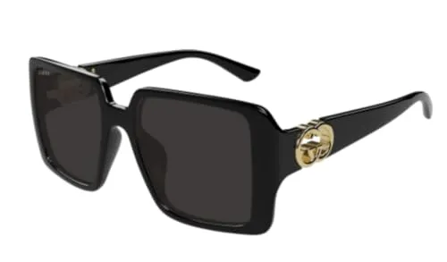 Gucci Damenbrille, Schwarz/Schwarz/Grau, 52