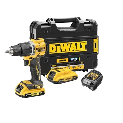 DeWALT Akku-Schlagbohrschrauber DCD100YD2T-QW 18V 2Ah - Akkuschrauber mit kraftvollem 18V Motor und 2Ah Akku, ideal für anspruchsvolle Bohr- und Schraubarbeiten in Handwerk und Heimwerk.