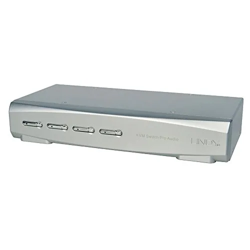 LINDY 39305 4 Port DisplayPort 1.2, USB 2.0 & Audio KVM Switch Pro