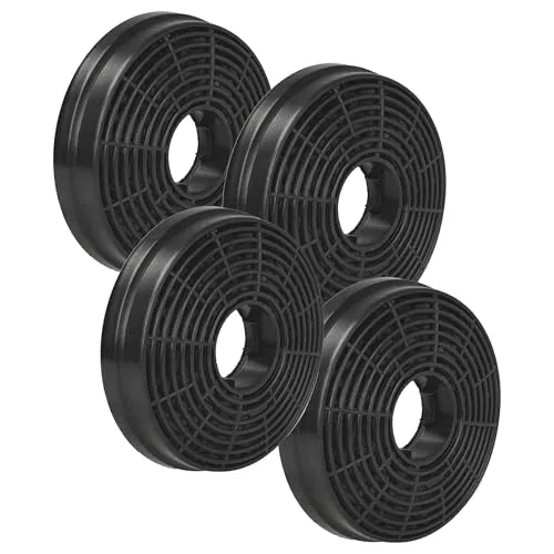 vhbw 4x Aktivkohlefilter kompatibel mit PKM 9041-60HBG, 9041-80HBG, KH1727-3H, 9090-2 H, 9091U, GS 1-60 CIXPH Dunstabzugshaube - 10,5 cm