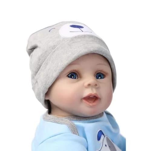 ZIYIUI Reborn Baby Puppe 22''/55cm Lebensecht Weiches Silikon Vinyl Handgemachte Reborn Baby Junge Neugeborenes Reborn Toddlers Junge Mädchen Spielzeug Weihnachts Geschenk