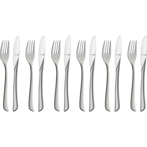 WMF Virginia Dessertbesteck 12-teilig für 6 Personen - Hochwertiges Besteckset aus kratzbeständigem Cromargan protect Edelstahl, ideal für Desserts und Vorspeisen. Spülmaschinenfest und extrem langlebig für jahrelangen Gebrauch.