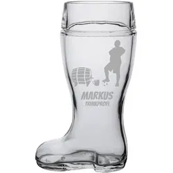 Bierstiefel 1,0l mit Gravur von LUXENTU