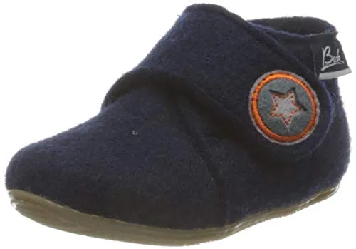 Beck Jungen Snuglies Hausschuh, Blau, 23 EU - Bequeme Hausschuhe für Jungen mit praktischem Klettverschluss, ideal für drinnen und draußen.