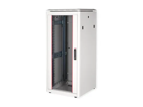 Roline Pro Netzwerkschrank 26U - RAL 7035, Hellgrau - 19 Zoll Netzwerkschrank mit 26U, ideal für die sichere Unterbringung von Netzwerk- und Serverkomponenten, platzsparend und robust.