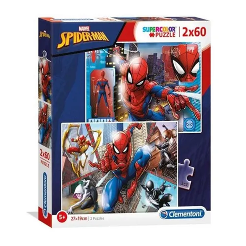 Puzzle 2x60 elementów Spider-Man CLEMENTONI 31608 CLEMENTONI 8005125216086
