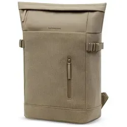 Kapten & Son Helsinki Cord Rucksack mit Laptopfach 17L in Dusty Khaki - Vielseitiger Freizeitrucksack mit gepolstertem Laptopfach für Geräte bis 15,6 Zoll. Ergonomische Schultergurte und wasserabweisendes Material sorgen für Komfort und Schutz, ideal für Uni und Reisen.
