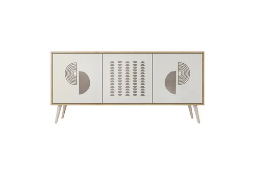 SPACEREBELS Kommode Sideboard Komodenschrank Möbel für Wohnzimmer Flur Esszimmer (3 Türen), Sideboard Komodenschrank Möbel für Wohnzimmer mit 2 Türen oder mit