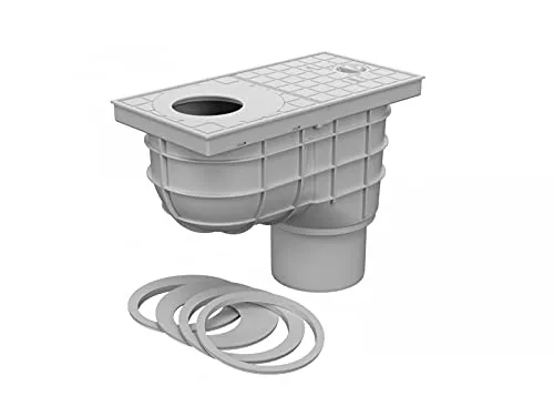 Regenrohrablauf Dachrinnenablauf Regensinkkasten DN 110 grau 325 A s