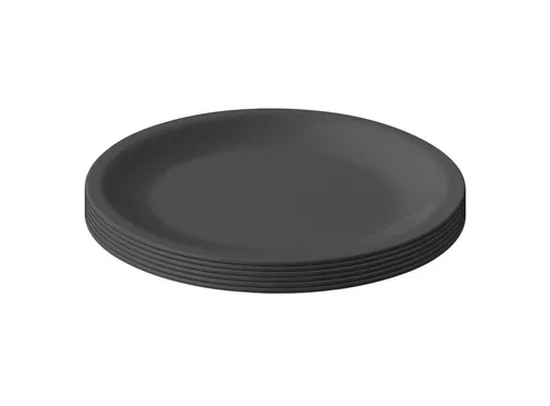 Engelland Plastikteller Wiederverwendbare Kunststoffteller, flach, BPA-frei, Ø 23,5 cm, (6 St), bruchfest, Mehrweg, mikrowellen- & spülmaschinenfest, Camping, Party