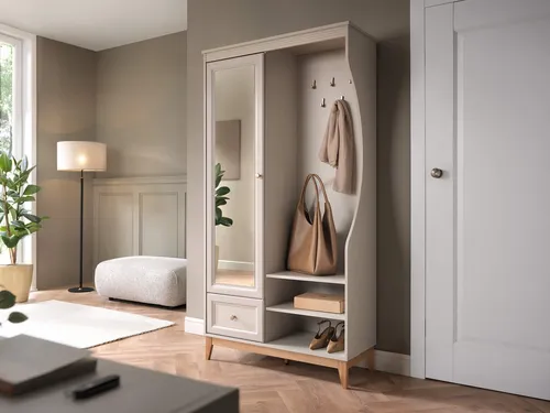 Beautysofa Garderobenschrank Charlott Kaschmir mit Spiegel in beige von Beautysofa